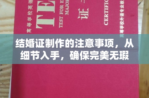 月湖结婚证制作的注意事项，从细节入手，确保完美无瑕
