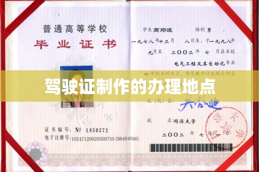 月湖驾驶证制作的办理地点
