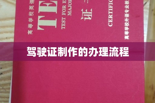月湖驾驶证制作的办理流程
