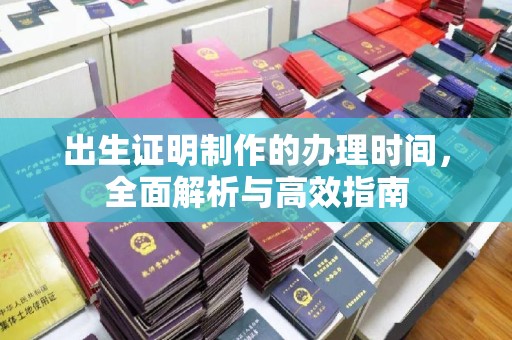 月湖出生证明制作的办理时间，全面解析与高效指南