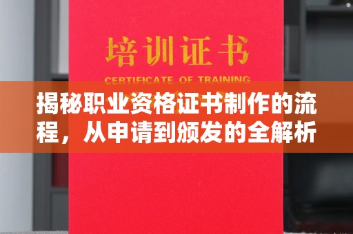 月湖揭秘职业资格证书制作的流程，从申请到颁发的全解析