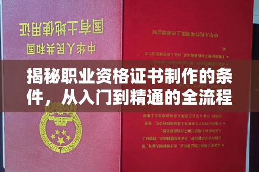 月湖揭秘职业资格证书制作的条件，从入门到精通的全流程解析