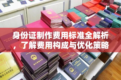 月湖身份证制作费用标准全解析，了解费用构成与优化策略